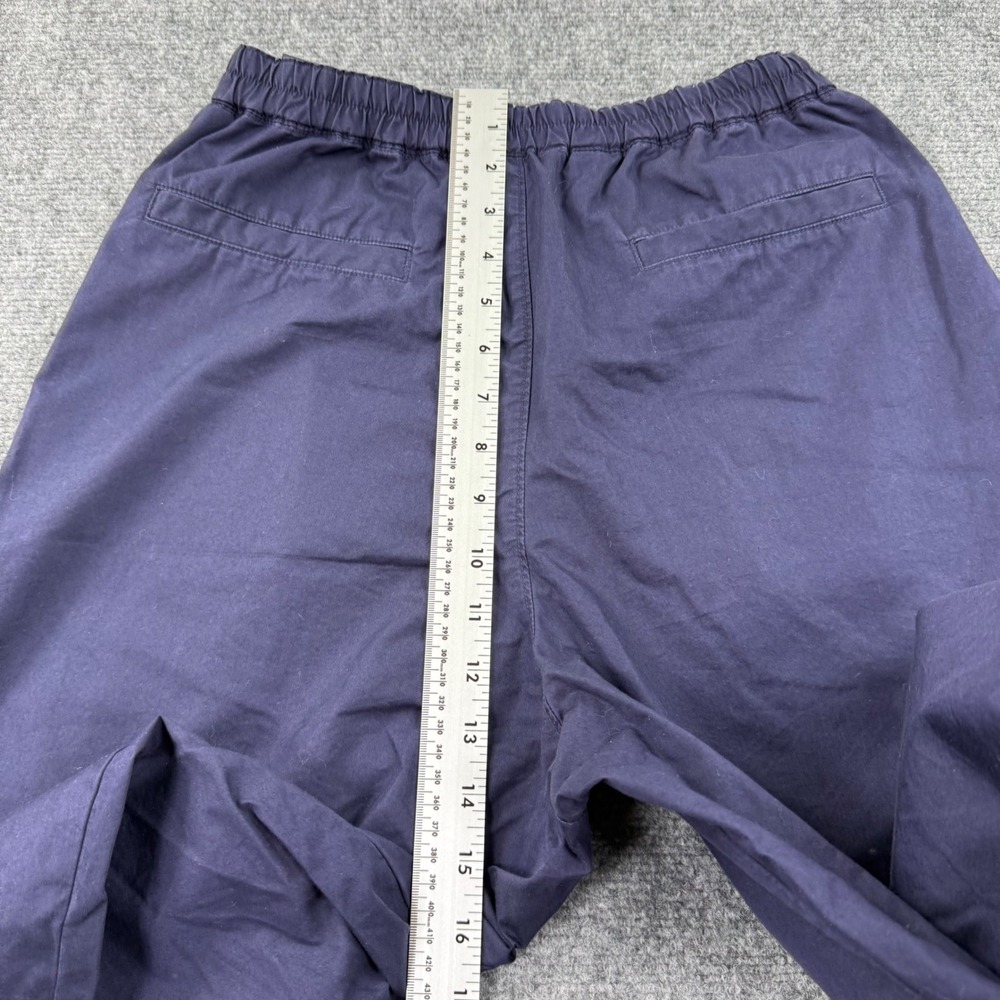 Uniqlo‎ U Wide Leg Pants Small 26/27" Navy Blue Elastic Waist Snap Hem Men's - Picture 11 of 13